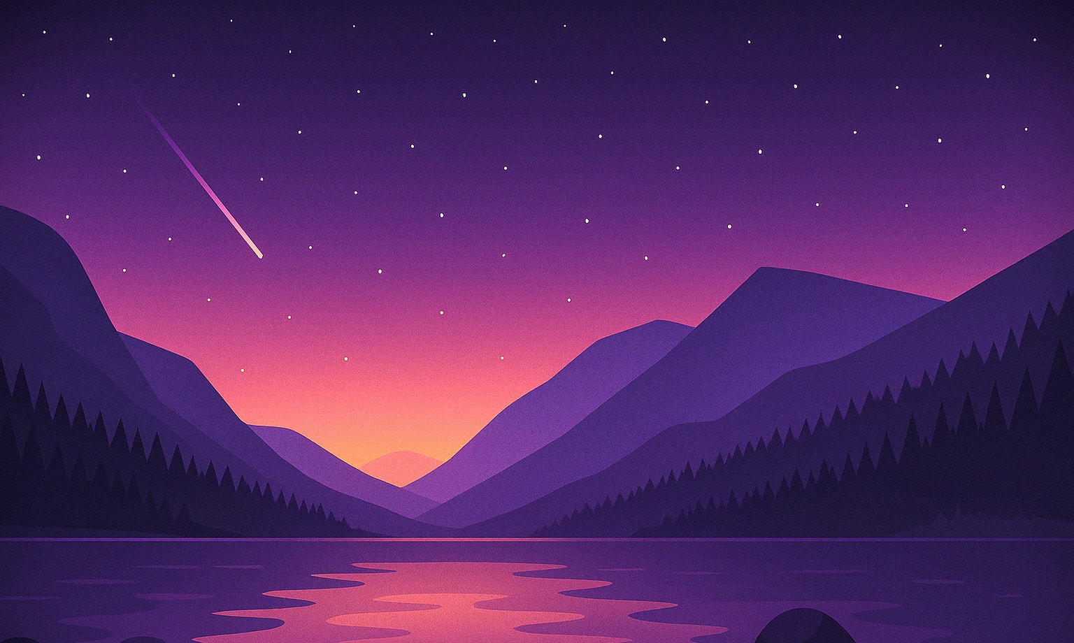 Night sky with shooting stars